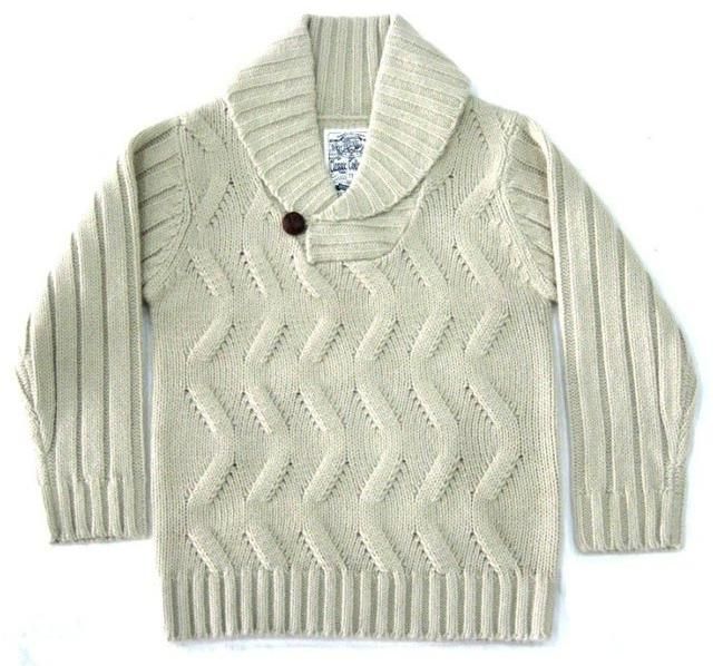Kids Shawl Collar Sweater