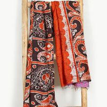 vintage kantha quilt shawl silk stole