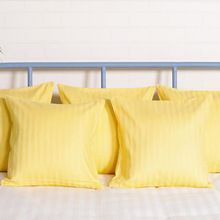 Yellow striped Cushion Cover