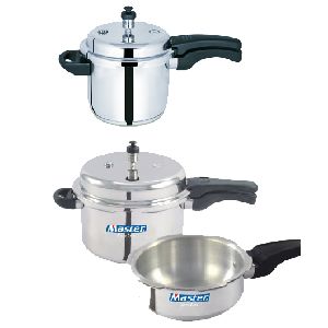 Deluxe Stainless Steel Outer Lid Pressure Cooker