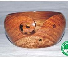 wooden yarn bowl