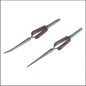 Wooden Handle Tweezers Set