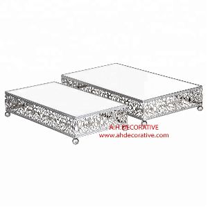 Silver Rectangular Cake Stand