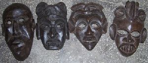 Wooden tribal masks