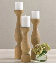 wood candle holder