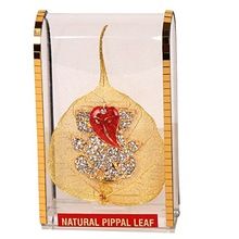 On Gold Plated Peepal Pipal Leaf