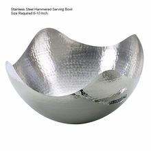 stainless steel hammered fruit bowl