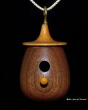 Wooden Hanging Bird Feeder