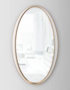 OVAL WHITE GOLD DC MIRROR