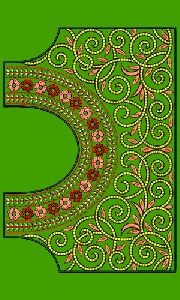 Dress Embroidery Design - Neck-Yoke-Gala