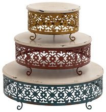 WOODEN TOP WEDDING CAKE STAND