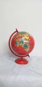 iron base world globe red base