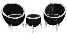 Cane Table Chair Set