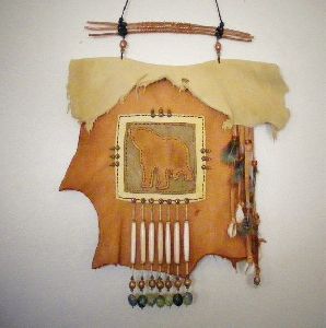 wall hanging leather skin