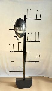 Mild Steel 12 Helmet Display Stand