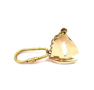 Nautical Brass Ship Keychain