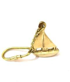 Nautical Solid Brass Ship Keychain