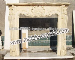 Stone White Marble Fireplace