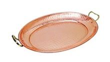 oval shape Hammered Copper Tray
