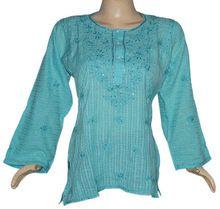 Women Chikan Kurtis and Tops