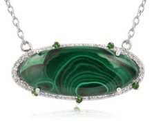 Malachite green stone pendant