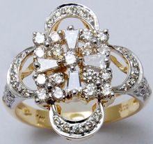 Two tone gold engagement ring