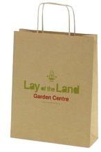 Tan Twisted Standup Paper Handle Bag