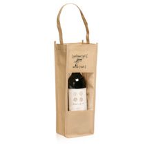 three carriers jute wine bag