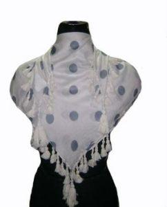 Rayon dot printed scarves