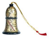 wooden hand painted Christmas bell