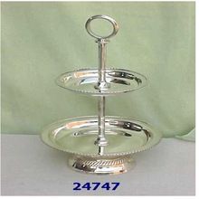 silver plated cake stand