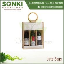 Canvas Jute Wine Bag