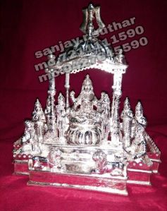 Mahalaxmi Statue Silver Carving Work