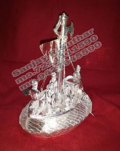 Swapna Ship Silver Carving Work