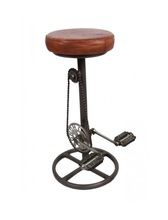 IRON LEATHER BAR STOOL WITH PADDELS