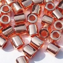 Metallic Plated Acrylic Beads, Copper Coated