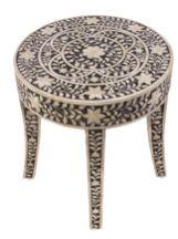 Bone Inlay Round Stool