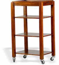 Wooden Spa Trolley with Multiple Shelves