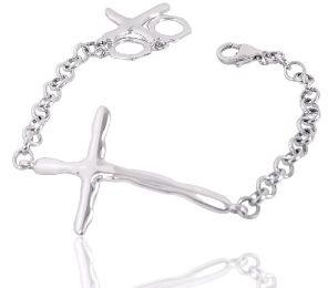 Sterling Silver Cross Bracelet