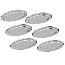 Stainless Steel Oval Rice Tray Plate