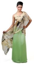 Green Skirt Saree