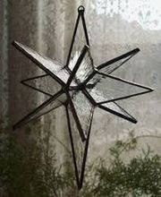 Hanging Christmas Decoration window Metal Glass Star