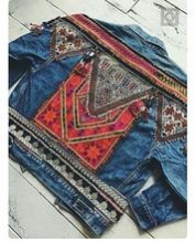 Tribal Boho Bohemian Gypsy Denim Banjara Jacket