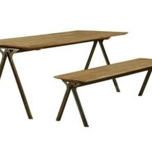 T-ANGLE DINING TABLE BENCH