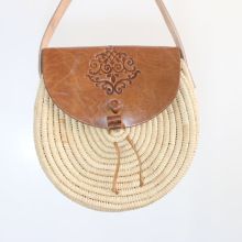 Womens Round straw bag