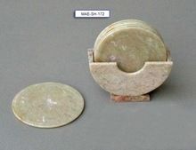 STONE COASTER SET WITH STAND