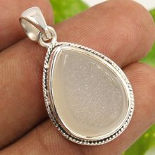 WHITE AGATE Gemstone Pendant