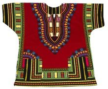 RED CUSTOMIZE AFRICAN DASHIKI SHIRT