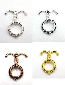 handmade gold plated toggle clasp