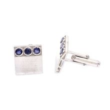 Men cufflinks Amethyst gemstone